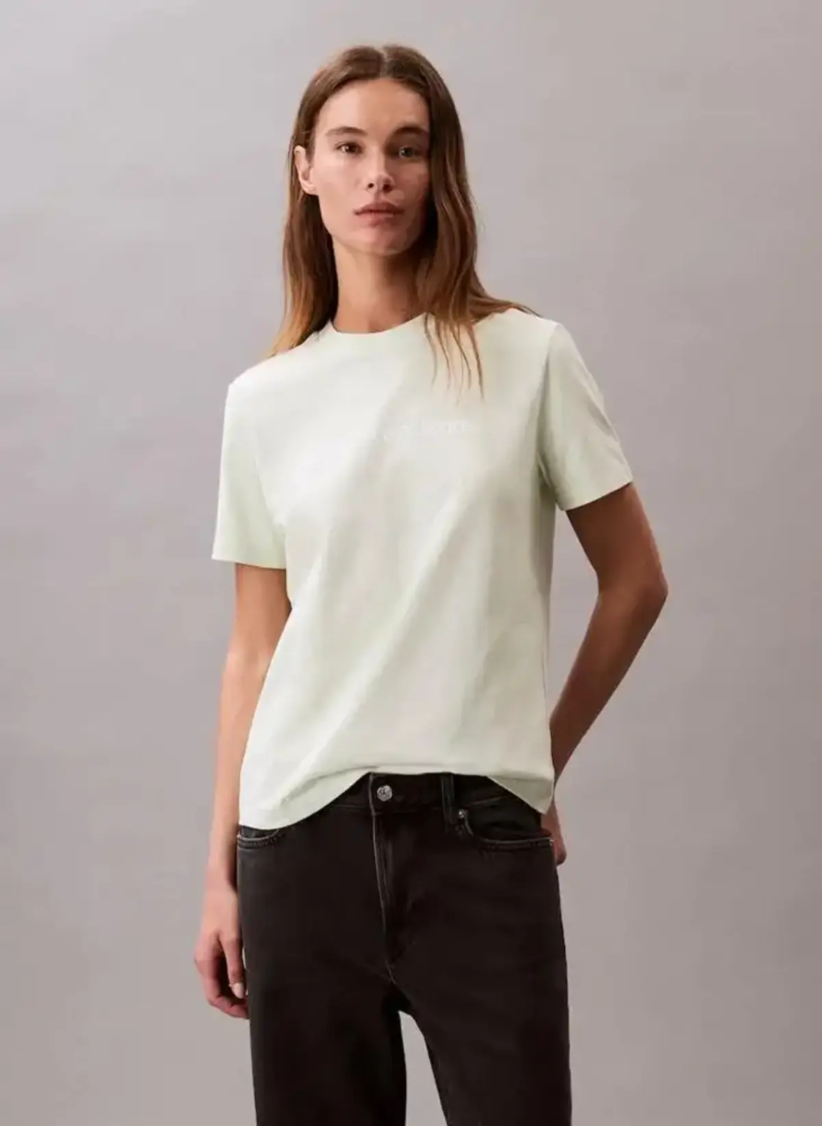 Calvin Klein A- INST. LOGO CLASSIC TEE SS Yeşil Kadın Tişört Calvin Klein A- INST. LOGO CLASSIC TEE SS Yeşil Kadın Tişört