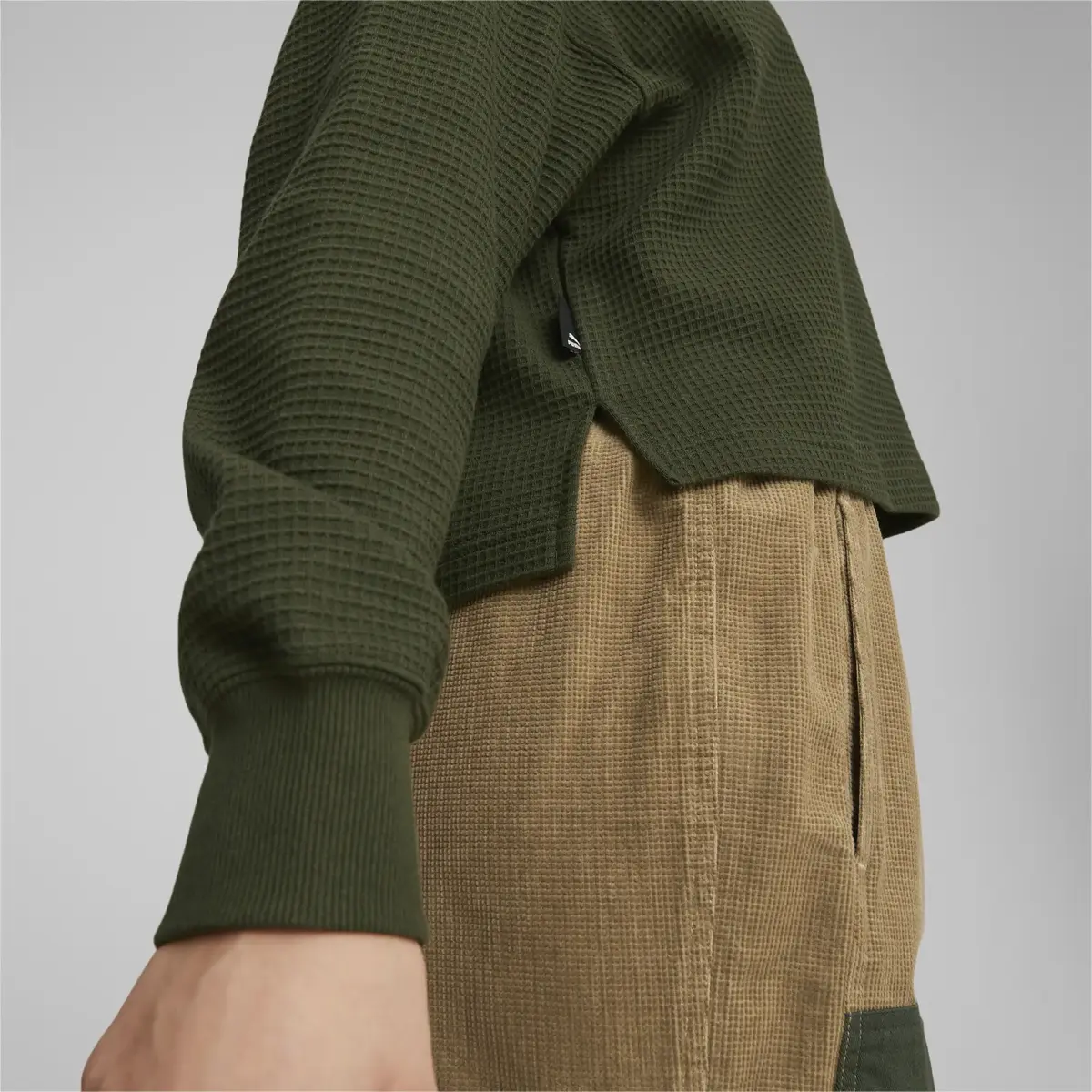 Puma DOWNTOWN Half-Zip Crew Yeşil Kadın Sweatshirt