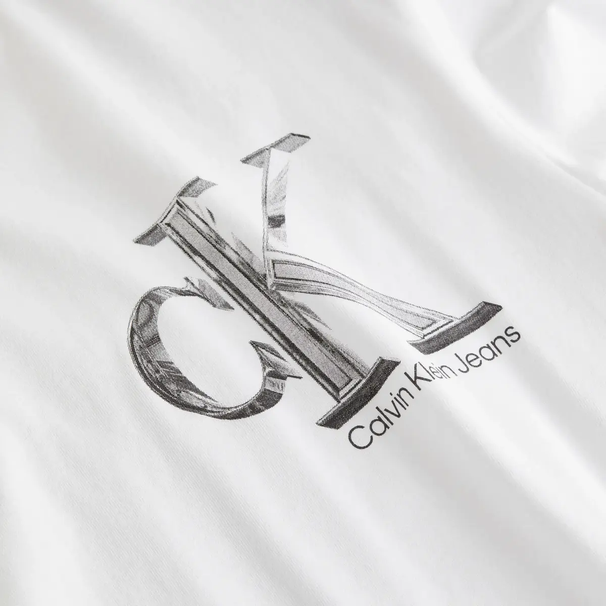 Calvin Klein Beyaz Erkek T-Shirt & Polo