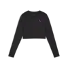 Puma W PUMA SHAPE CROPPED LS Siyah Kadın Antrenman T-Shirt