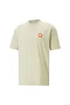 Puma DOWNTOWN Graphic Tee Bej Erkek T-Shirt
