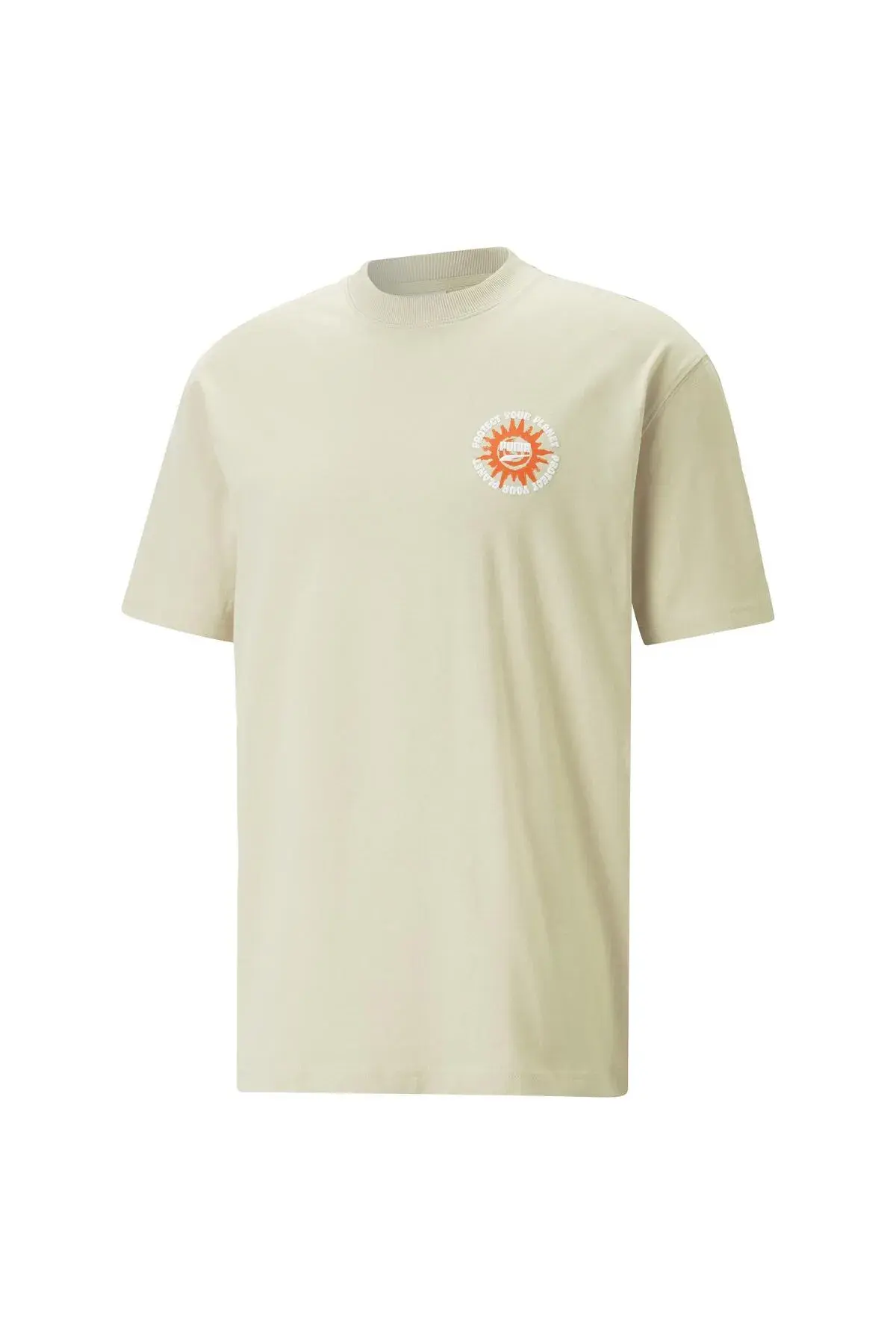 Puma DOWNTOWN Graphic Tee Bej Erkek T-Shirt