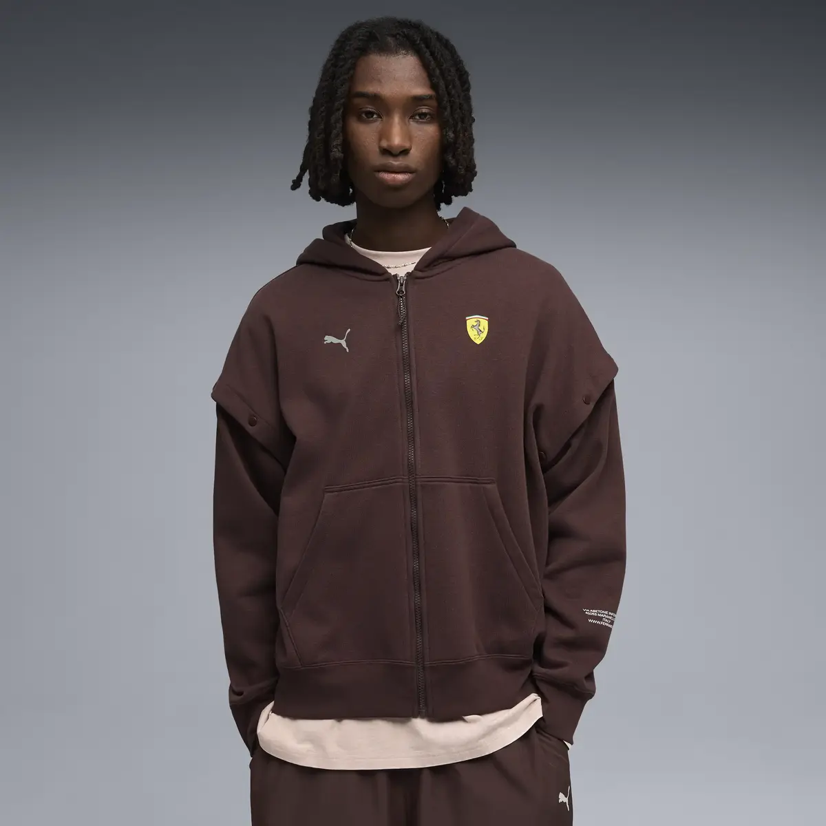 PUMA Ferrari Premium O HD Swt JKT Kahverengi Erkek Sweatshirt