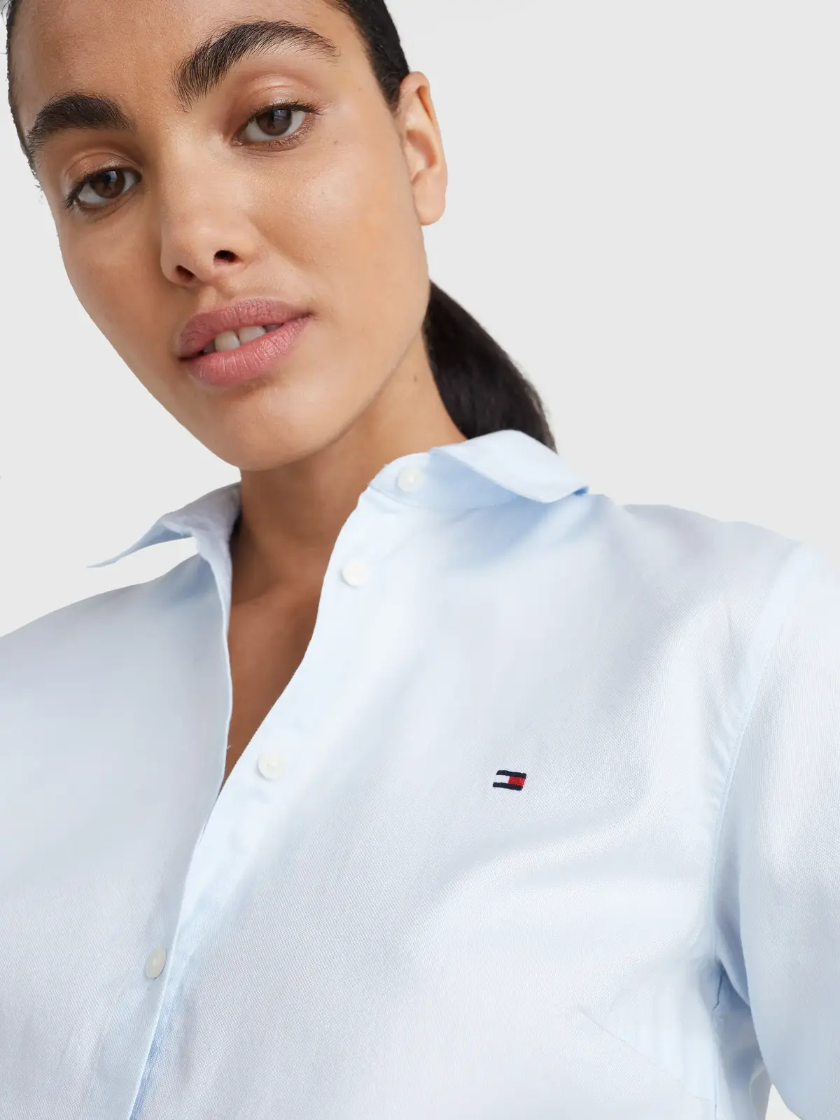 Tommy Hilfiger HERITAGE REGULAR FIT Kadın Mavi Gömlek