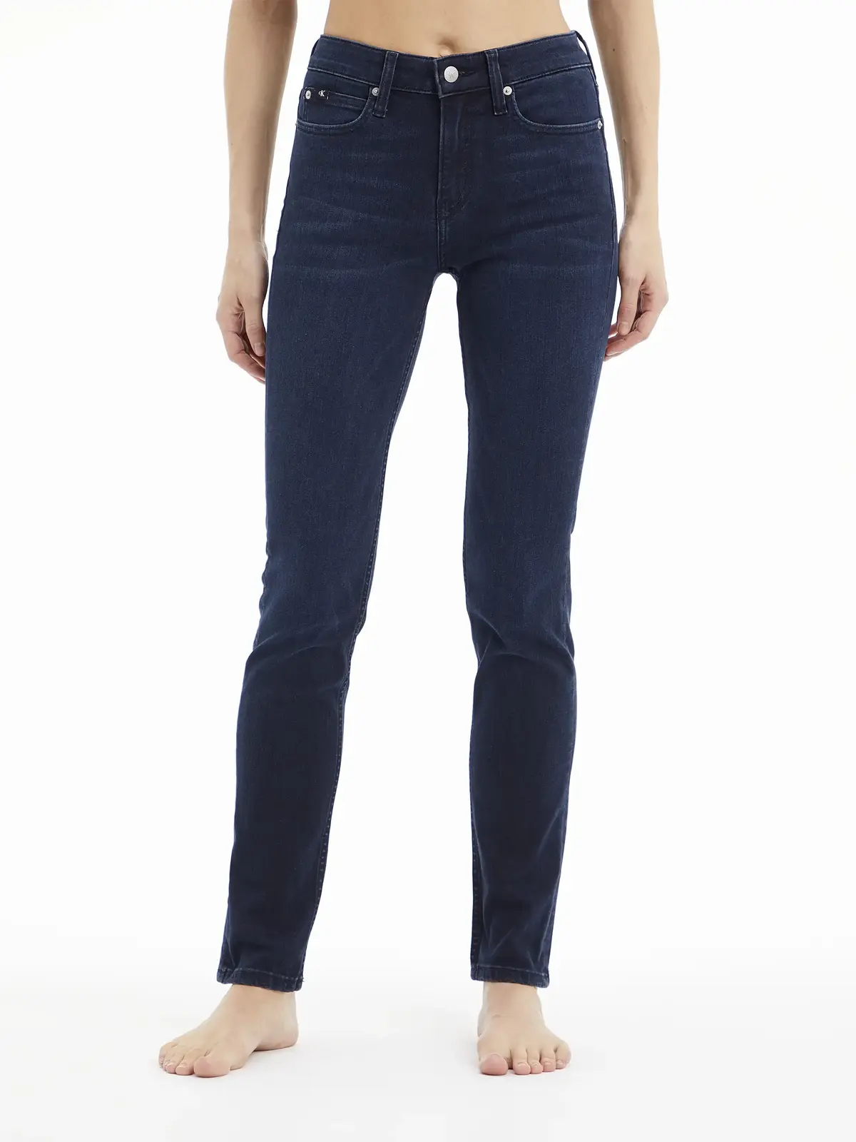 Calvin Klein HIGH RISE SLIM Kadın mavi Kot Pantolon
