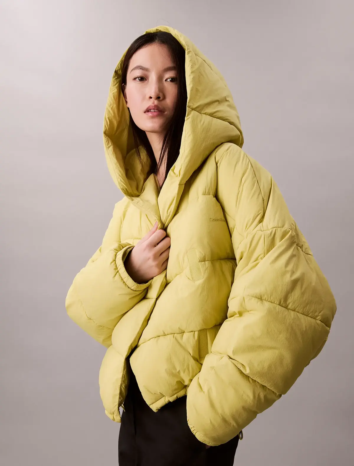 Calvin Klein BLANKET JACKET Yeşil Kadın Mont