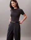 Calvin Klein COTTON CHINO PLEATED, CGE Siyah Kadın Pantolon