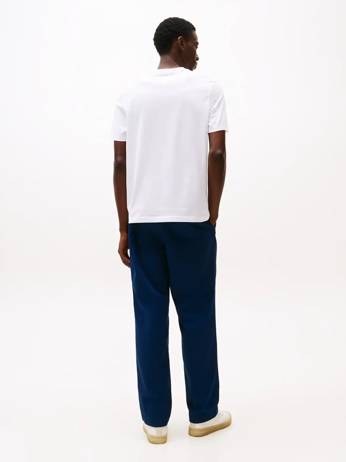 Tommy Hilfiger HILFIGER CREST EMBRO, YBR Beyaz Erkek T-Shirt & Polo