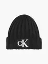 Calvin Klein MONOGRAM RIB BEANIE Erkek Siyah Bere