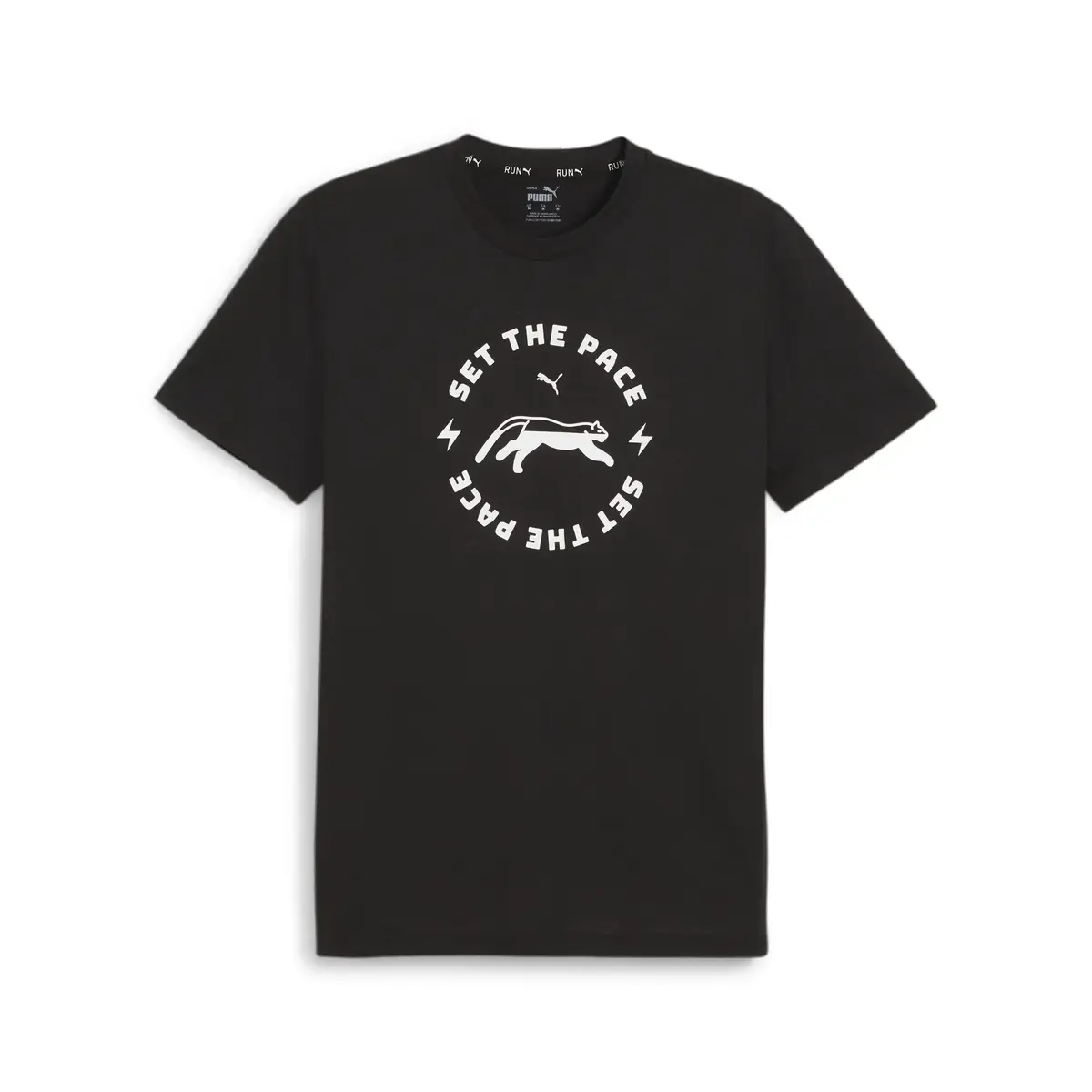 Puma MEN’S GRAPHIC RUN SLOGAN TEE Q1 Siyah Erkek T-Shirt