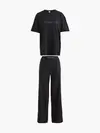 Calvin Klein S/S PANT SET Kadın Siyah Eşofman Takımı