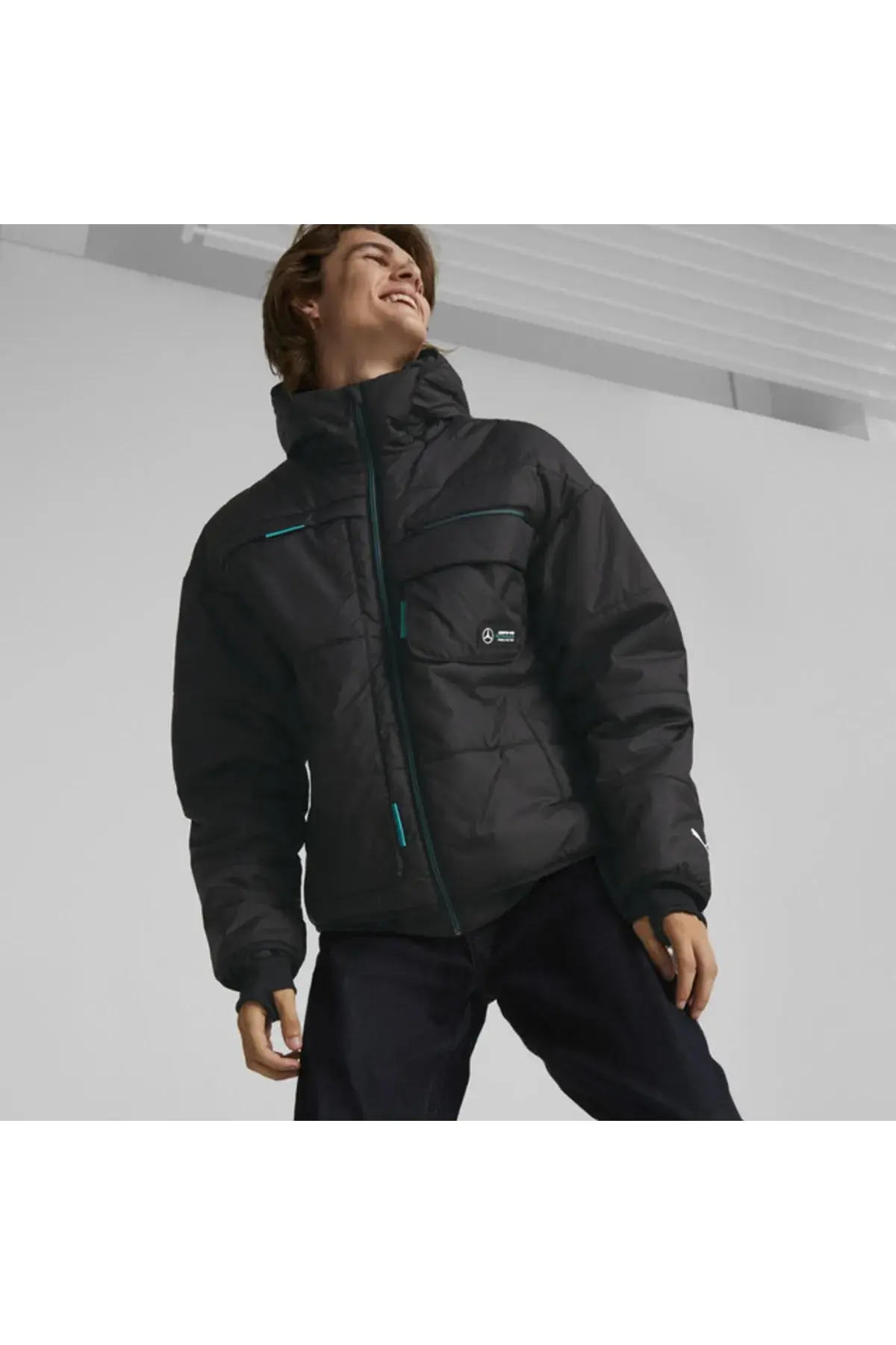 Puma Mapf1 Rct Padded Jacket Siyah Erkek Fermuarlı Spor Ceket