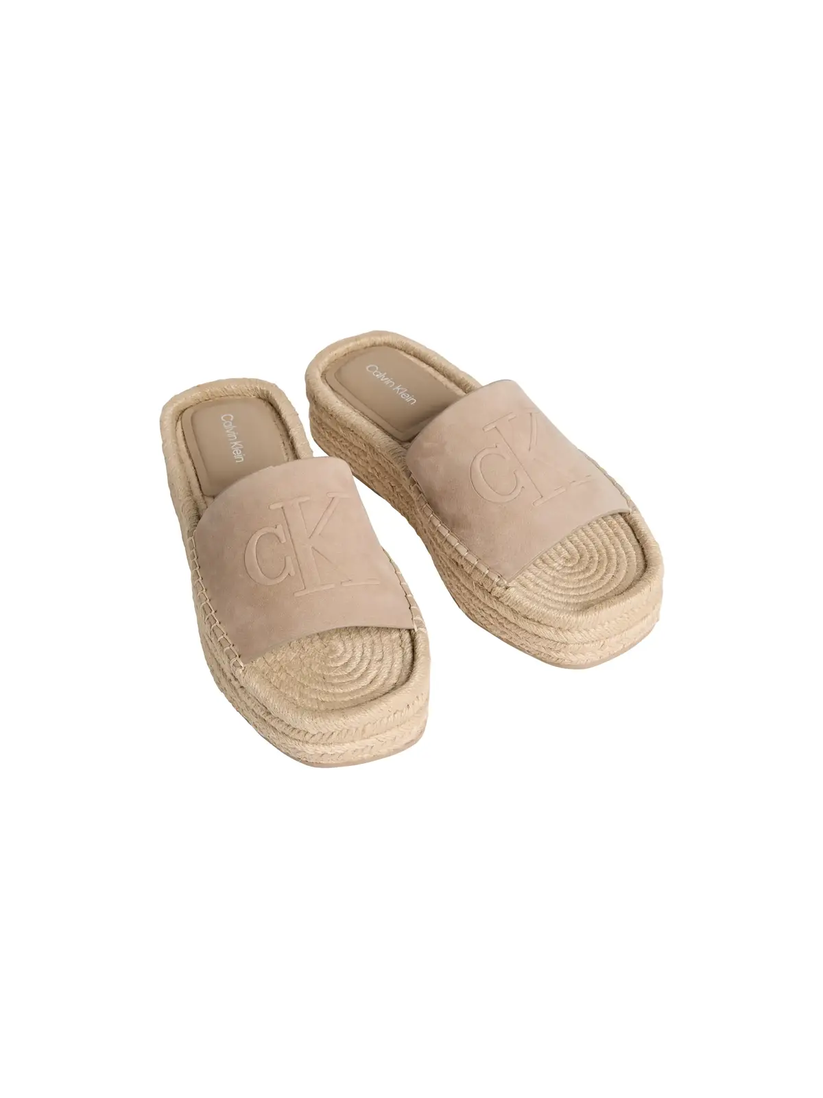 Calvin Klein FLATF ESPA MULE NUB Kahverengi Kadın Espadril Platform Terlik
