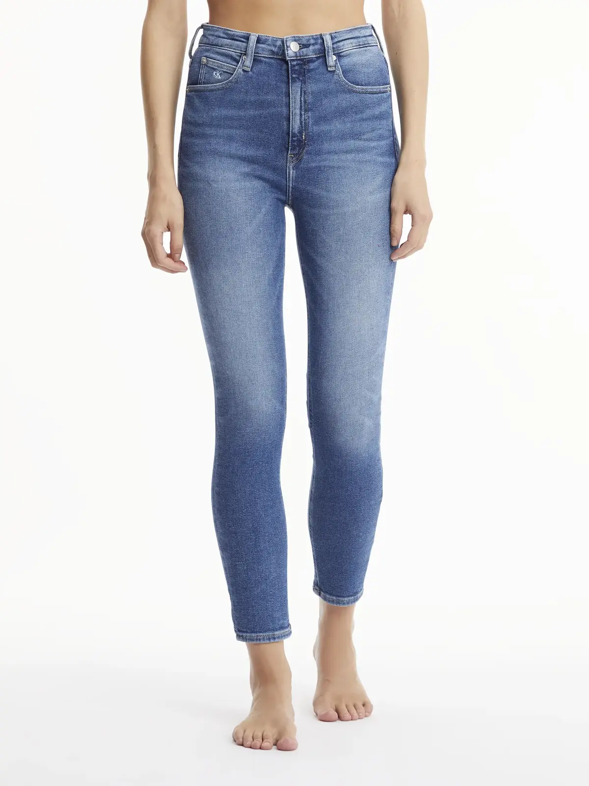 Calvin Klein HIGH RISE SKINNY ANK Kadın Mavi Kot Pantolon