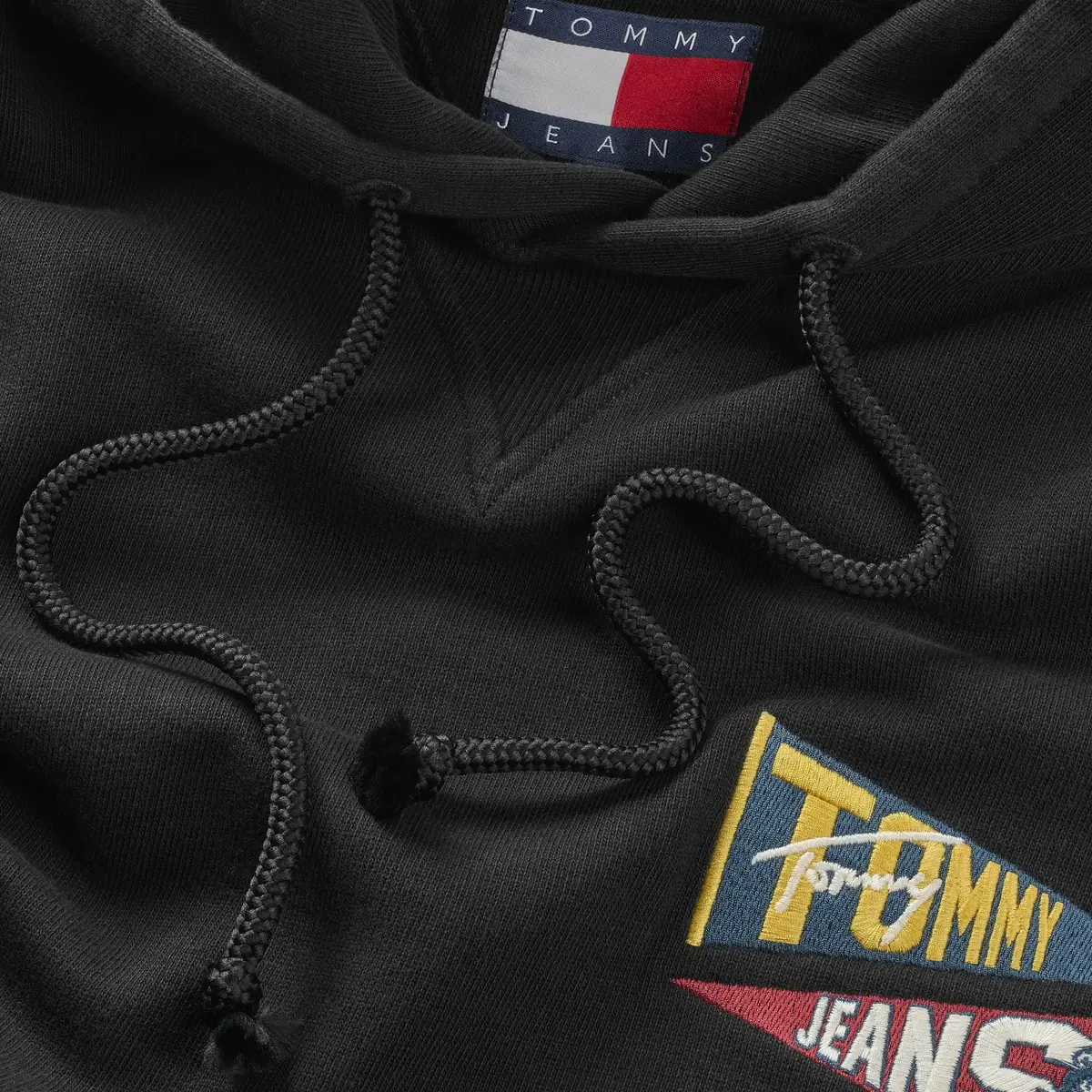 Tommy Hilfiger TJM REG UNI FLAG TIG Erkek Siyah Sweatshirt