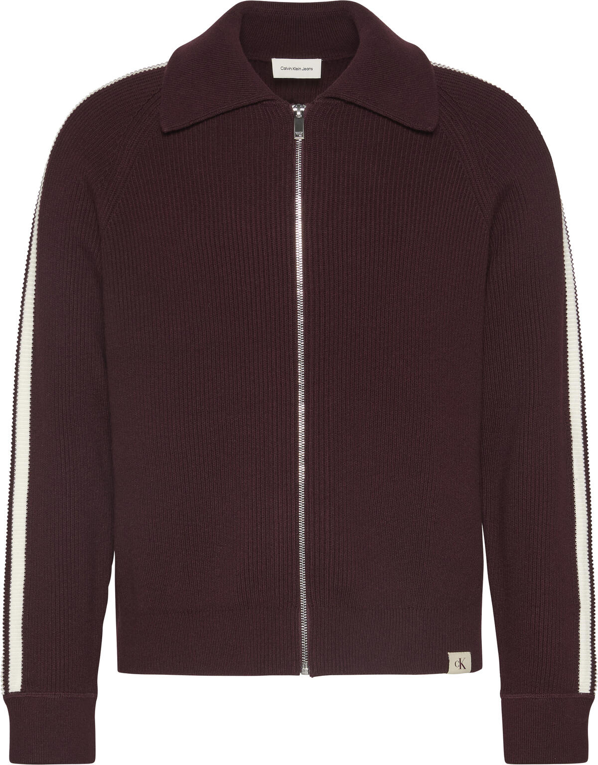 Calvin Klein LS RACING STRIPE FZ SWEATER 9GG Kırmızı Erkek Sweatshirt