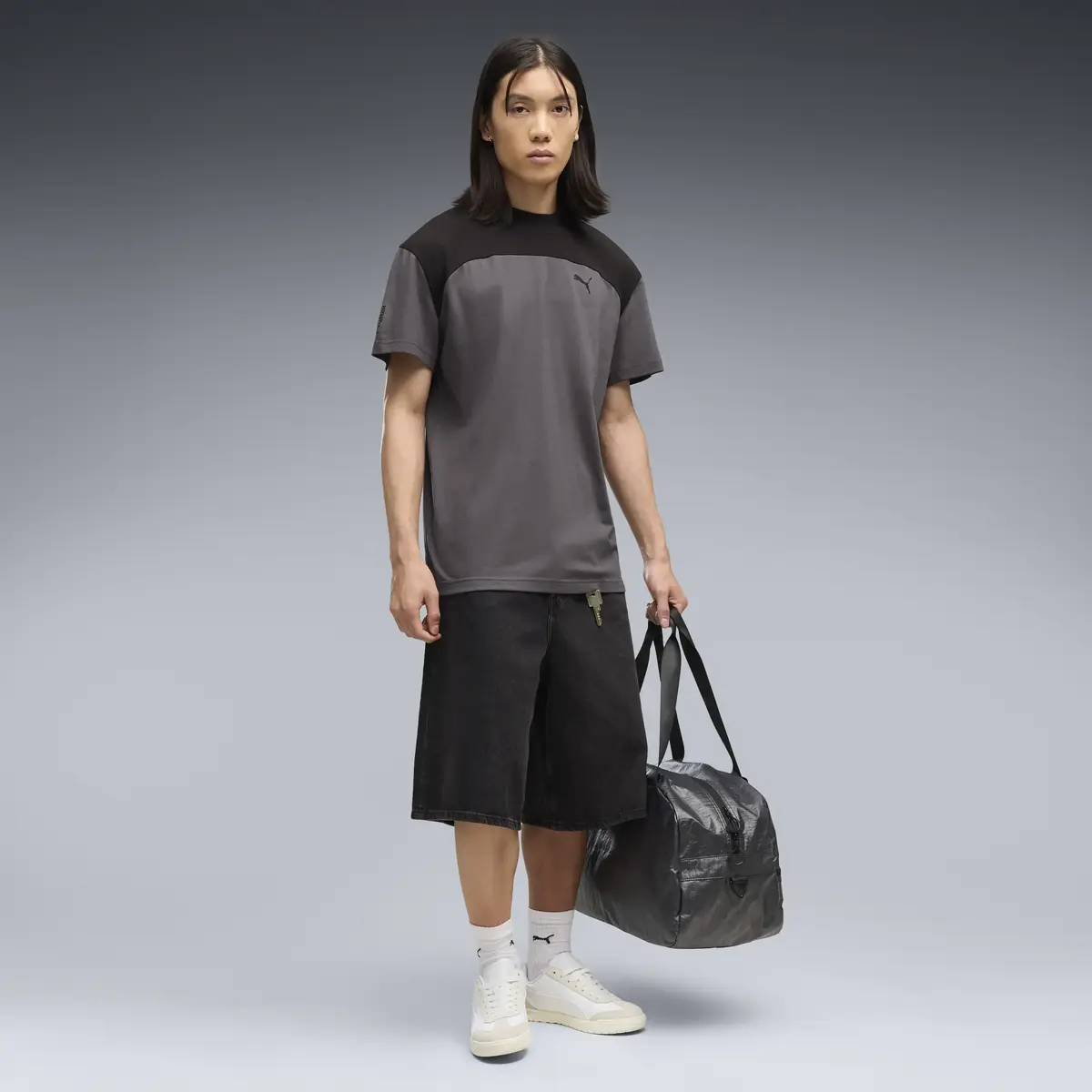 PUMA PUMATECH Tee Gri Erkek T-Shirt