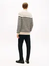Tommy Hilfiger BRETON COTTON STRIPE, 0BP Krem Erkek Kazak