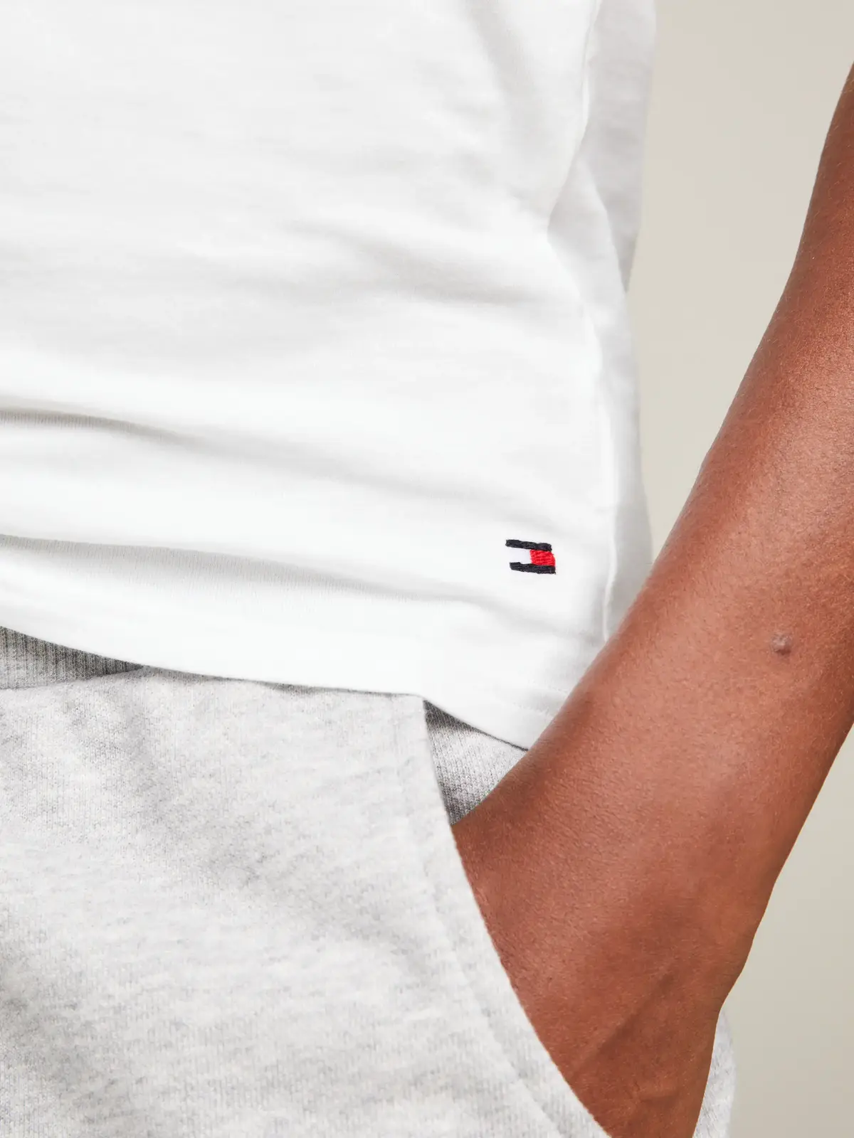 Tommy Hilfiger STRETCH CN TEE SS 3P Erkek Beyaz T-Shirt