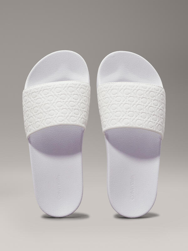 Calvin Klein SLIDE SAFF MONO Kadın Beyaz Terlik