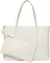 Calvin Klein EMBLEM AOP SMALL TOTE Kadın Beyaz El Çanta