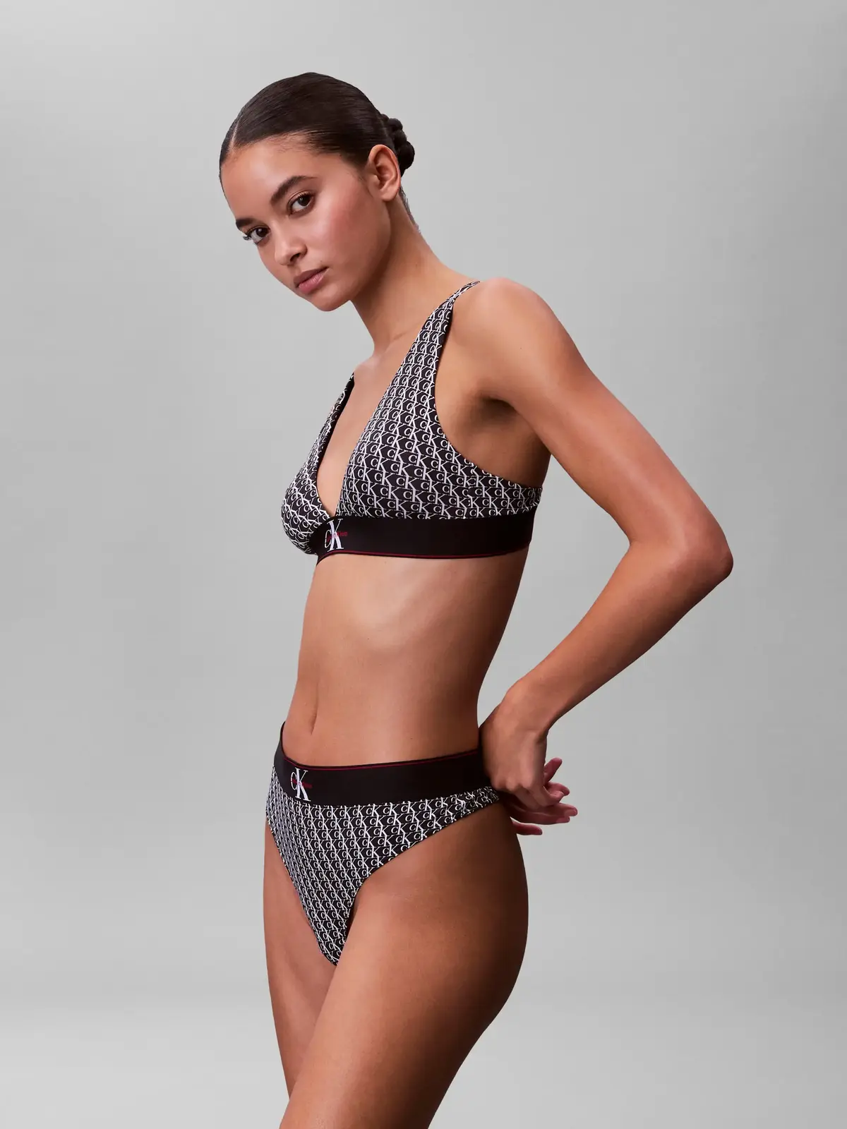 Calvin Klein THONG Siyah CK Logolu Tanga