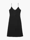 Calvin Klein BUTTON THROUGH SLIP Kadın Siyah Elbise