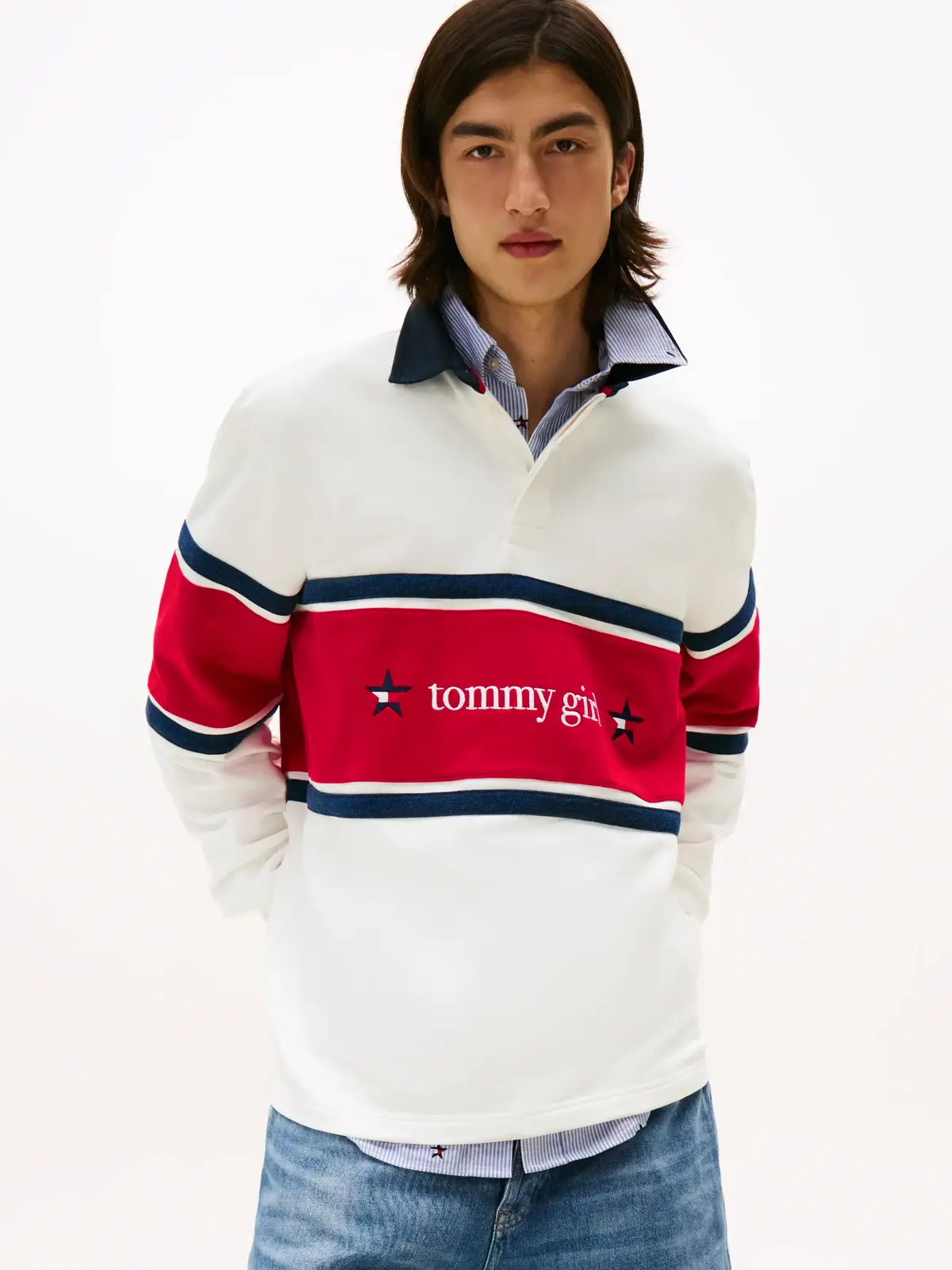 TOMMY GIRL RUGBY POL, YBL
