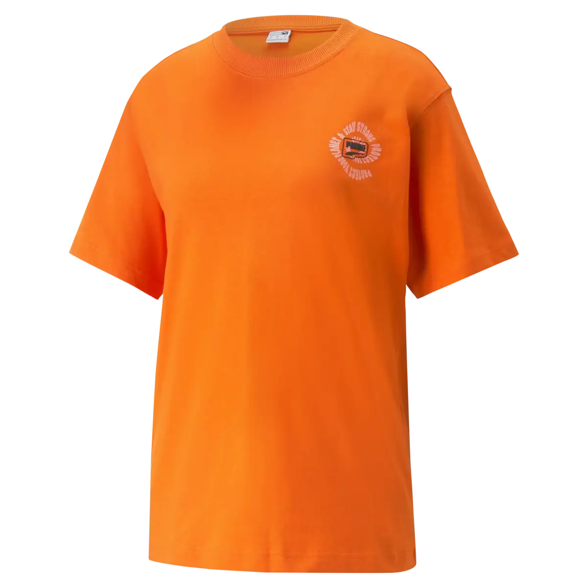 Puma DOWNTOWN Relaxed Graphic Tee Turuncu Kadın T-Shirt