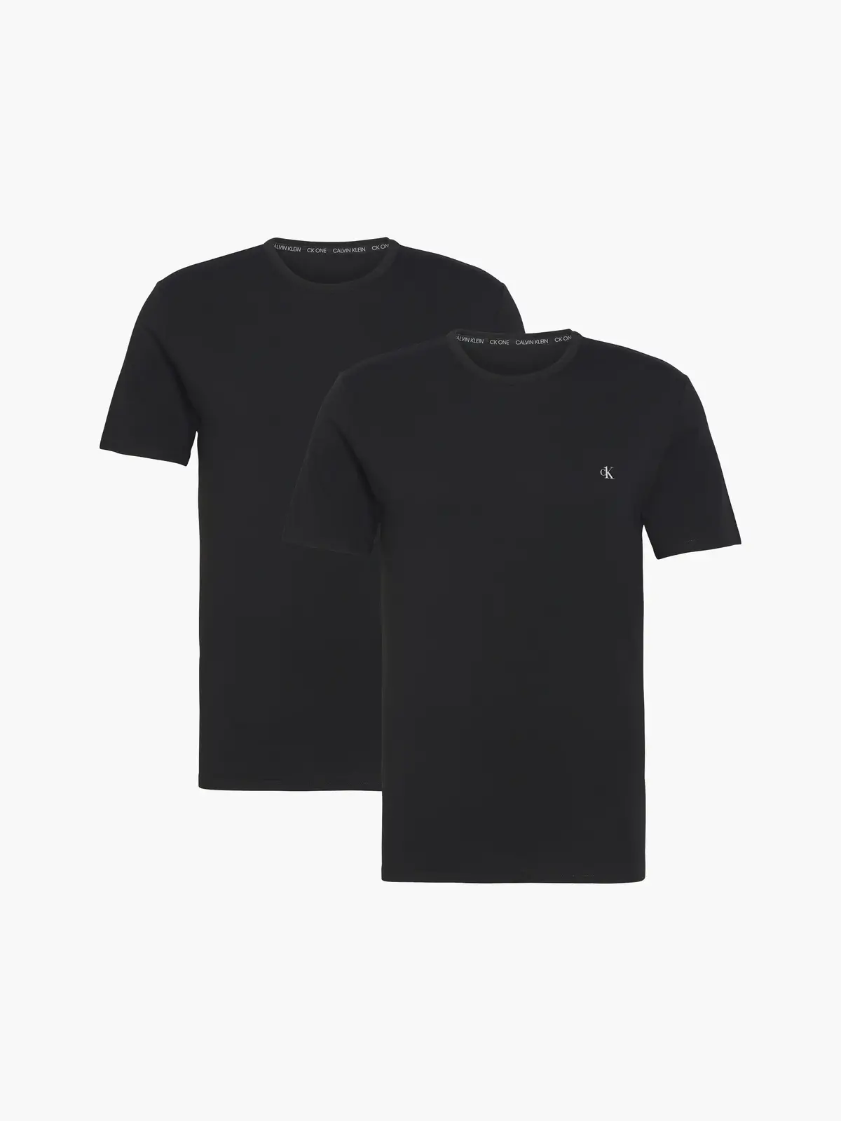 Calvin Klein S/S CREW NECK 2PK Erkek Siyah T-Shirt