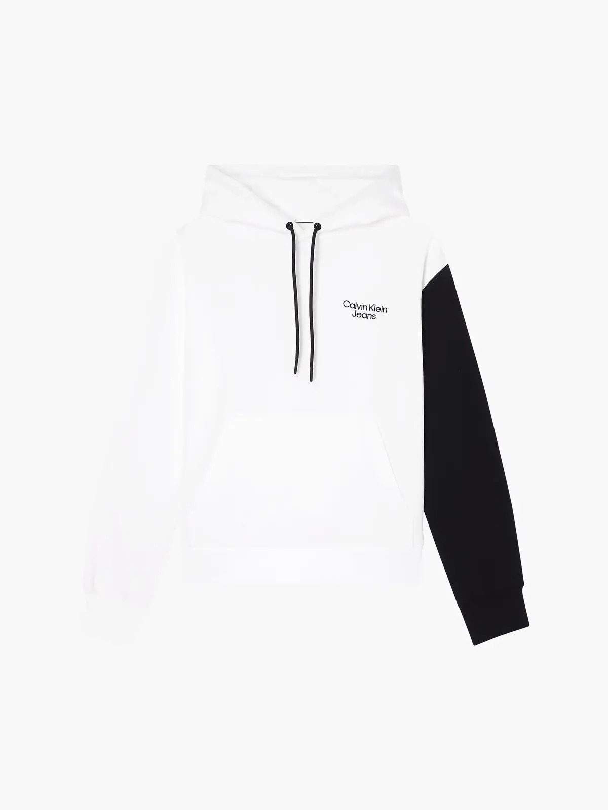 Calvin Klein STACKED COLORBLOCK H Erkek Beyaz Hoodie