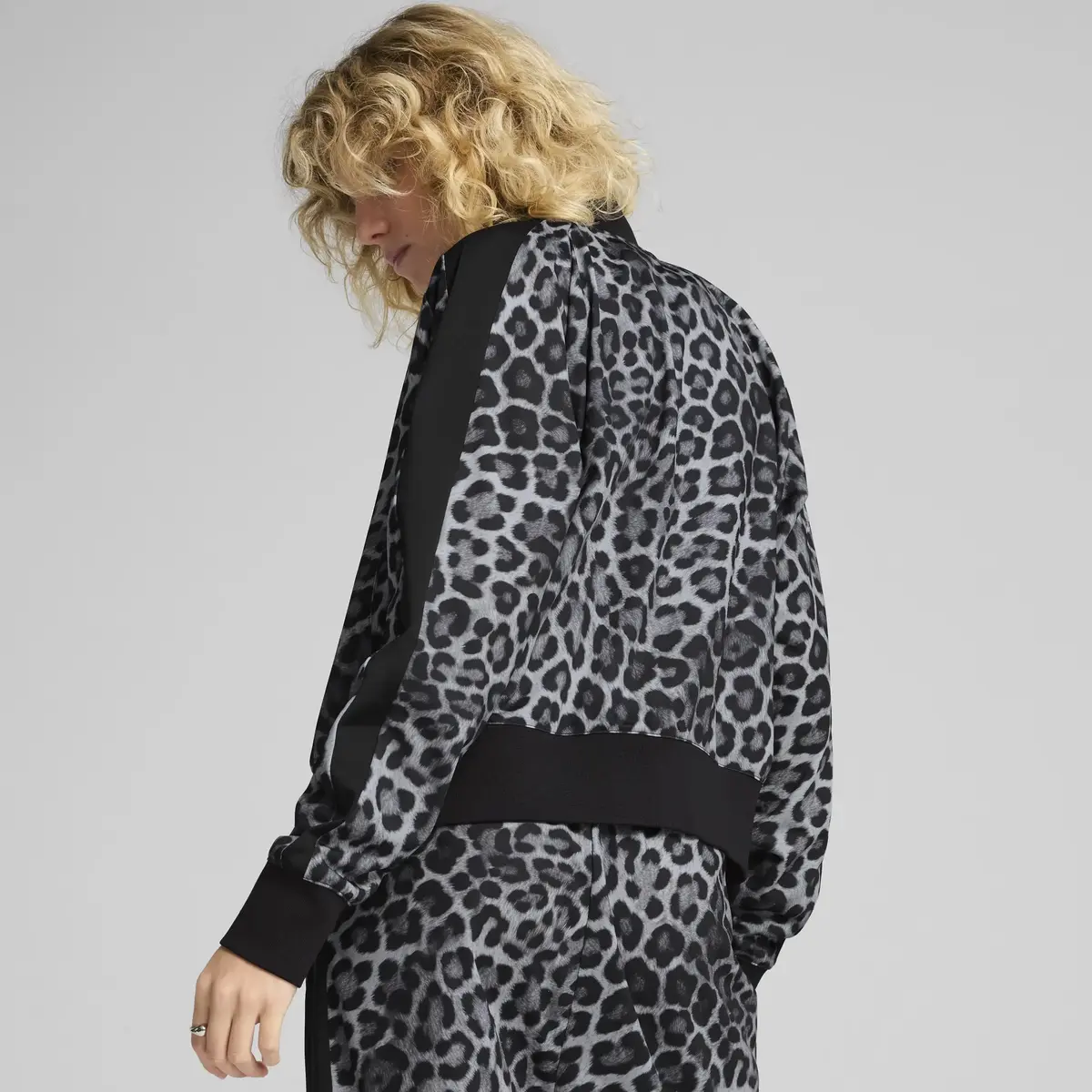 Puma T7 LEO LUXE AOP Track Jacket Siyah Kadın Ceket