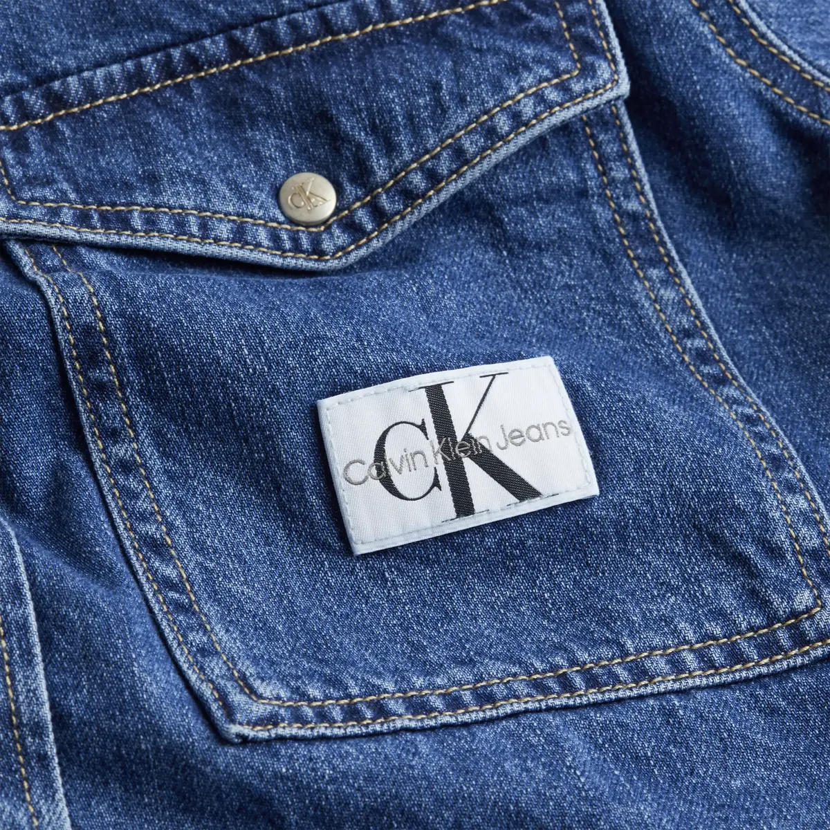 Calvin Klein CROPPED UTILITY SHIR Kadın Mavi Gömlek