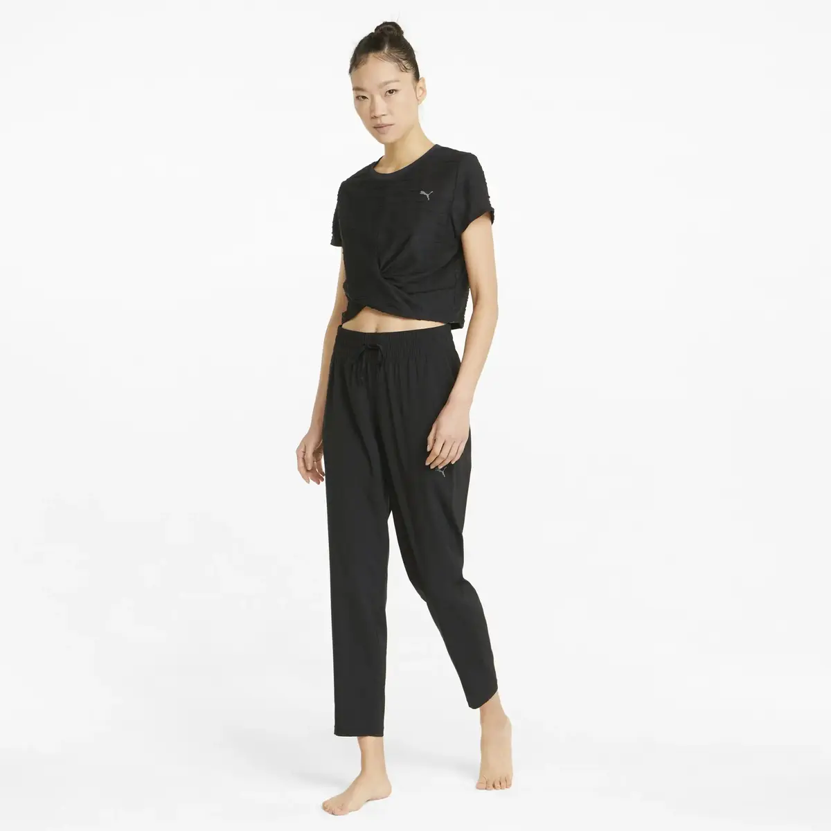 Puma STUDIO SKIMMER TEE Siyah Kadın T-Shirt