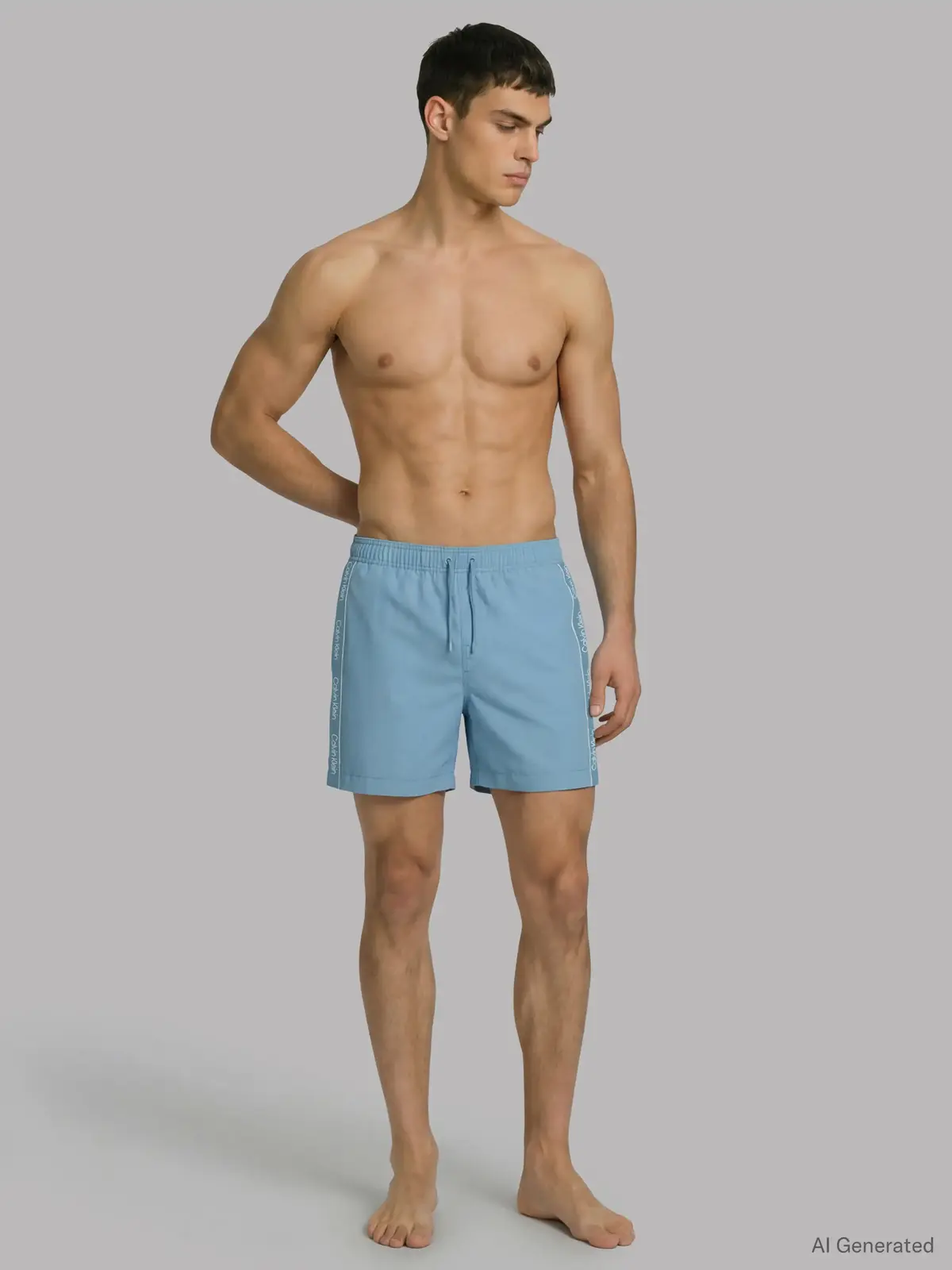 Calvin Klein MEDIUM DRAWSTRING CO Mavi Erkek Deniz Şortu
