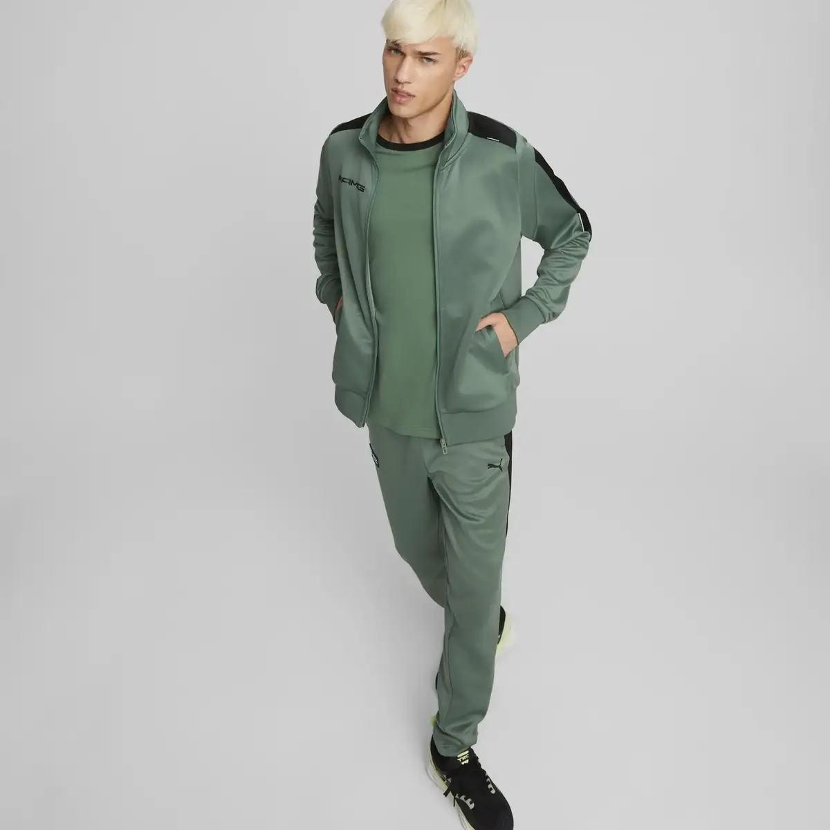 Puma Mapf1 Mt7 Track Jacket Yeşil Erkek Fermuarlı Sweatshirt