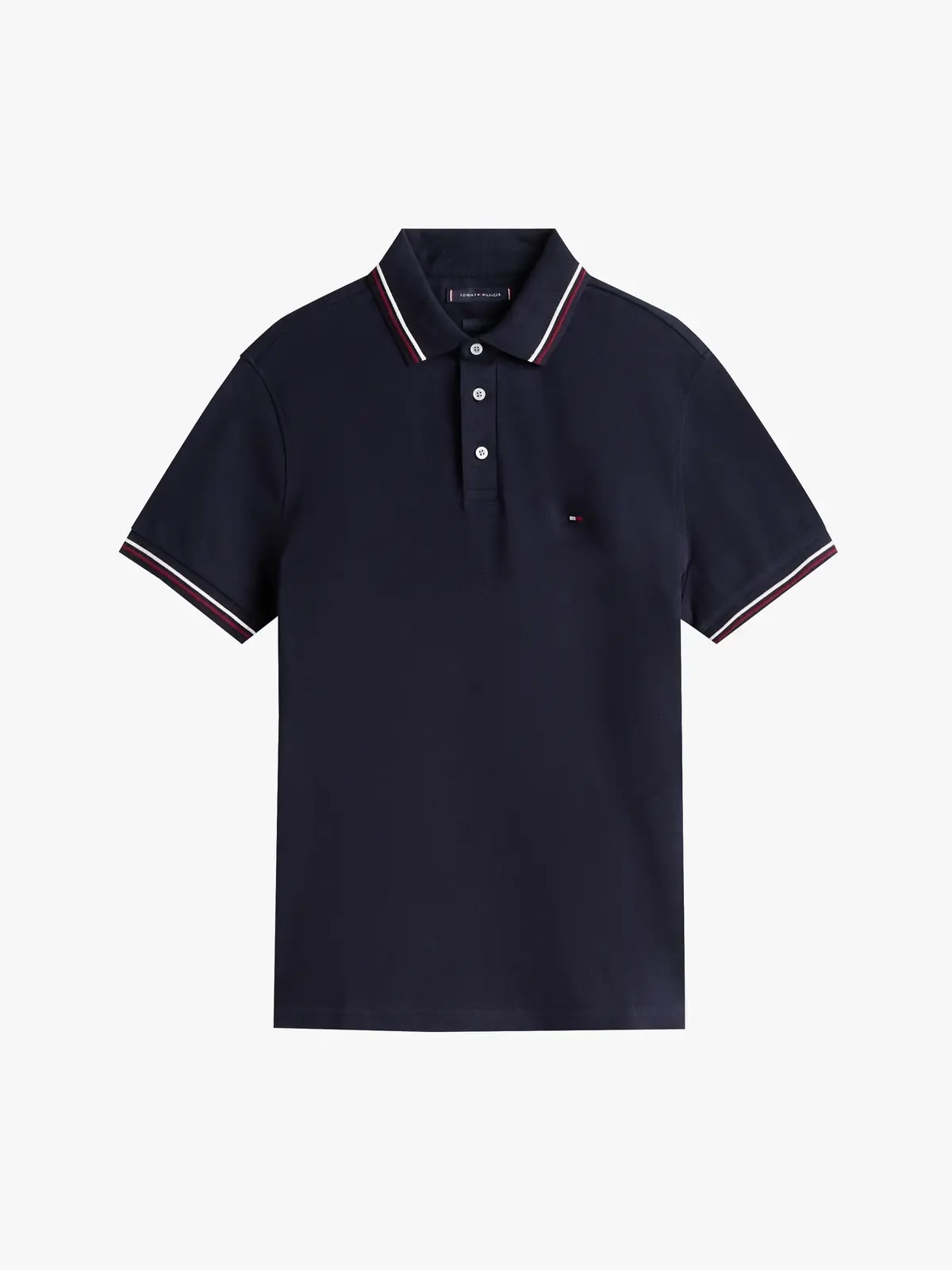 Tommy Hilfiger TIPPED SLIM FIT POLO, DW5 Siyah Erkek T-Shirt & Polo