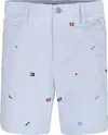 Tommy Hilfiger ALL OVER FLAG EMB WO, C1O Mavi Erkek Çocuk Şort
