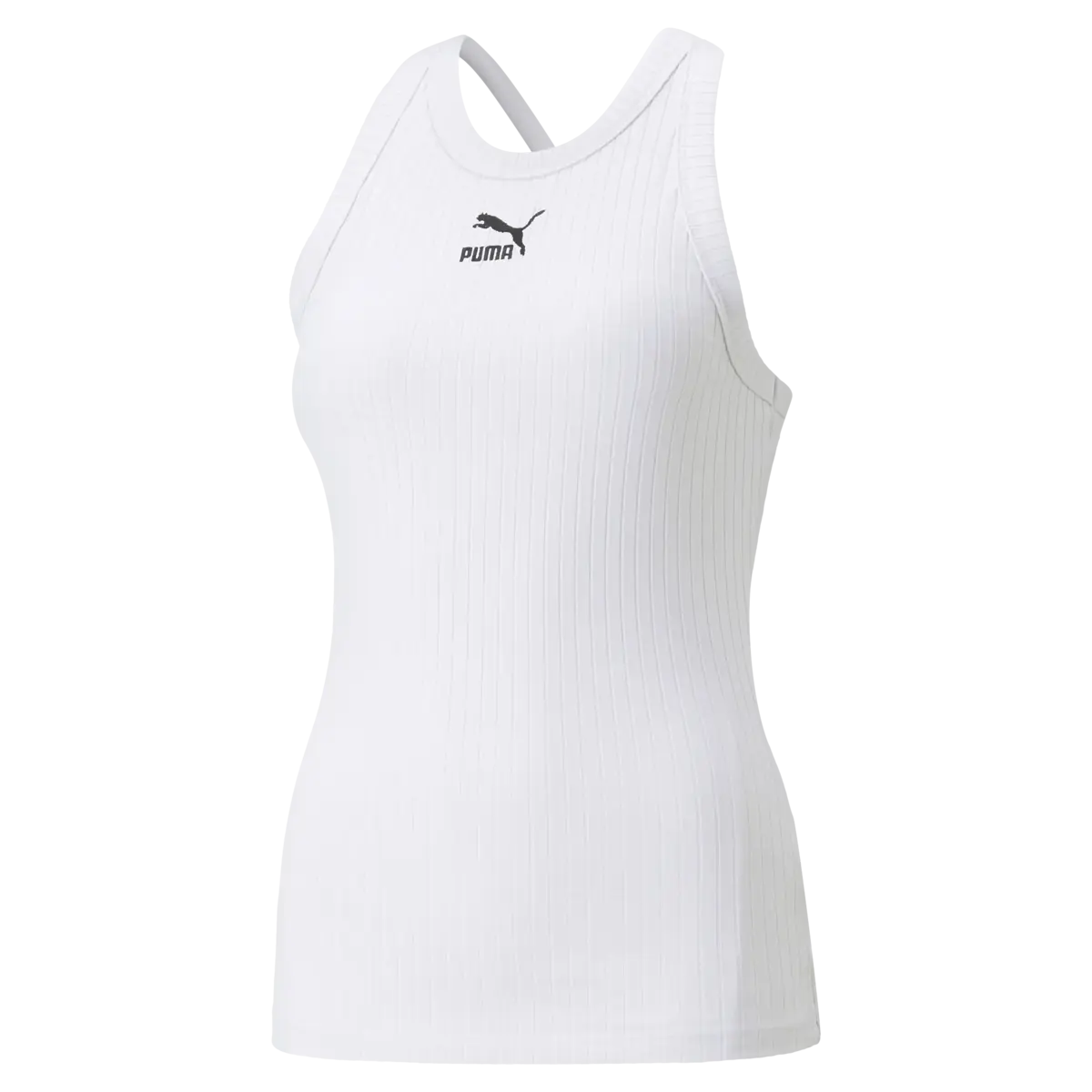 Puma CLASSICS Ribbed Tank Beyaz Kadın Atlet