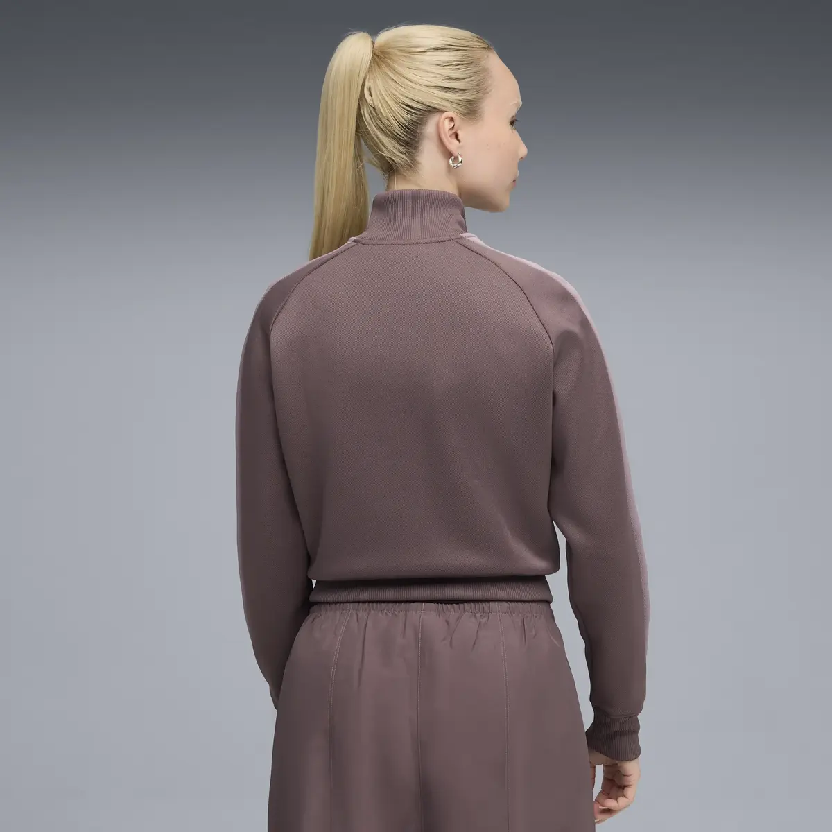 Puma T7 Jacket Mor Kadın Fermuarlı Üst