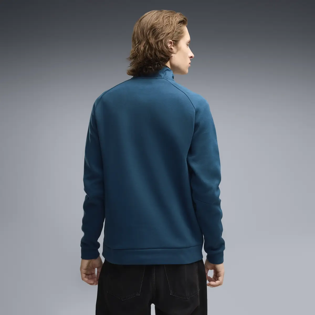 PUMA PUMATECH Half Zip Mavi Erkek Sweatshirt