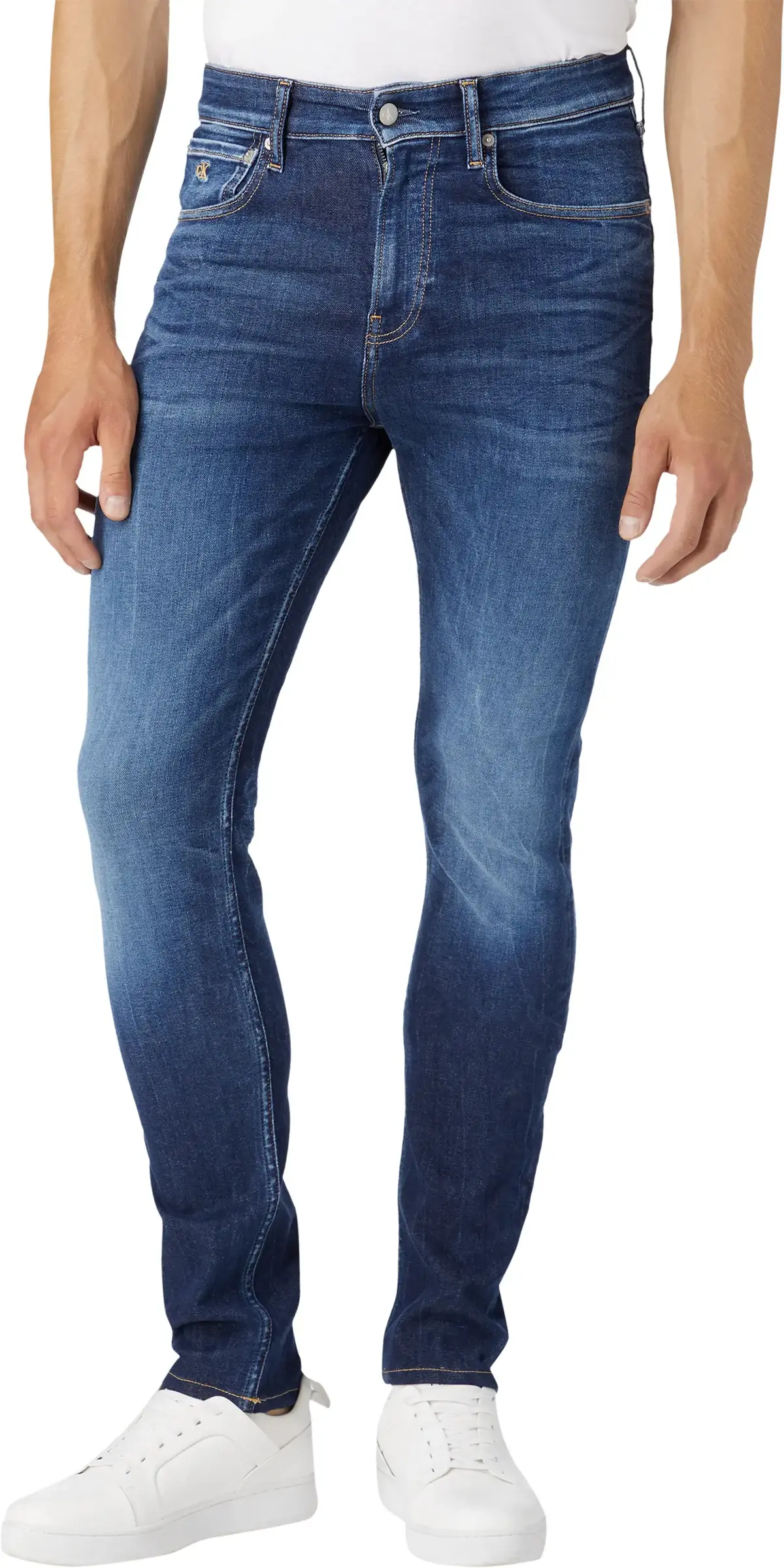 Calvin Klein SKINNY Erkek mavi Kot Pantolon
