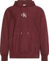 Calvin Klein PREMIUM TERRY MICRO MONOLOGO HOO Kırmızı Erkek Sweatshirt Calvin Klein PREMIUM TERRY MICRO MONOLOGO HOO Kırmızı Erkek Sweatshirt