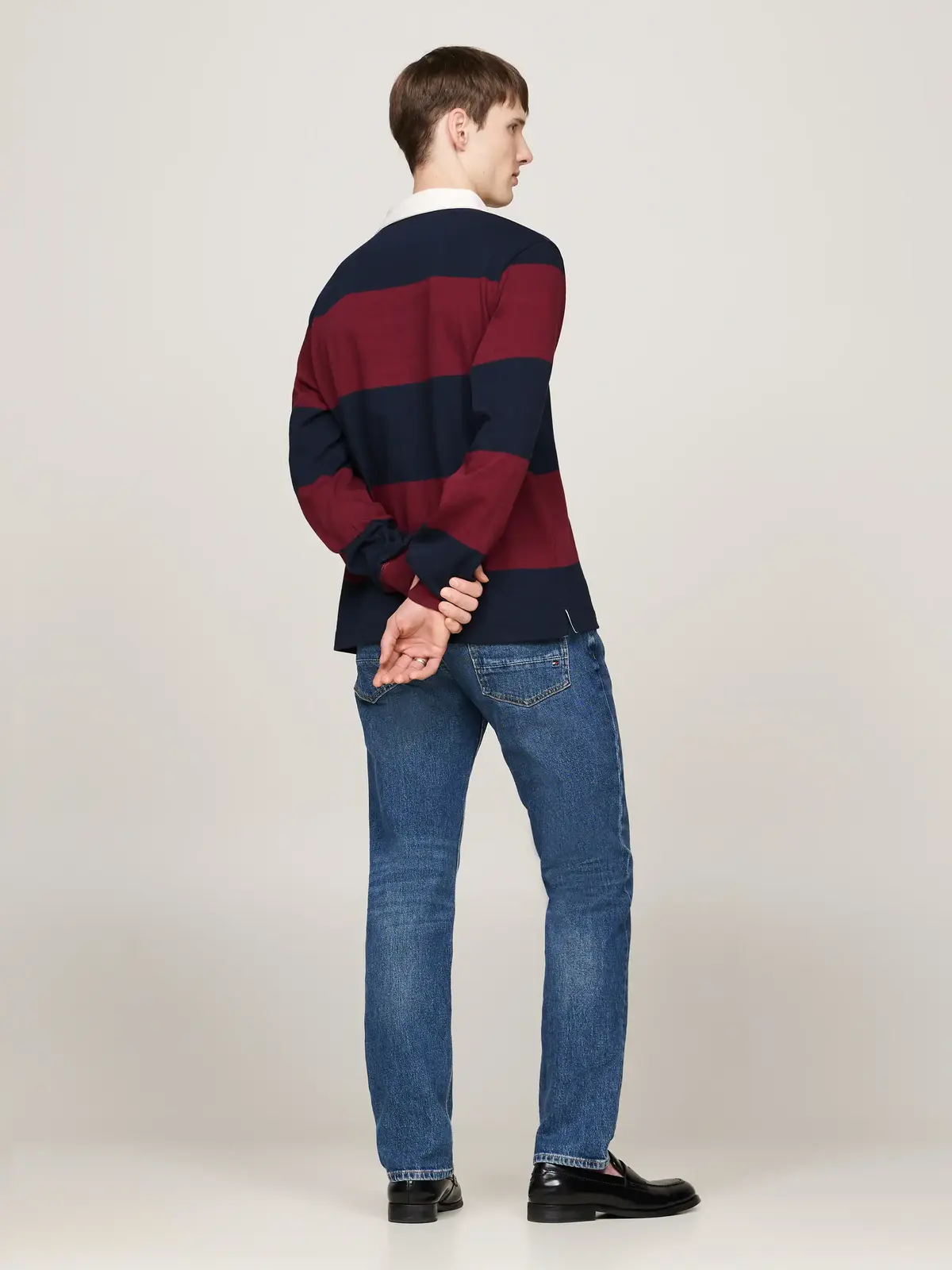 Tommy Hilfiger GIFTING RUGBY Erkek Bordo Polo Sweatshirt