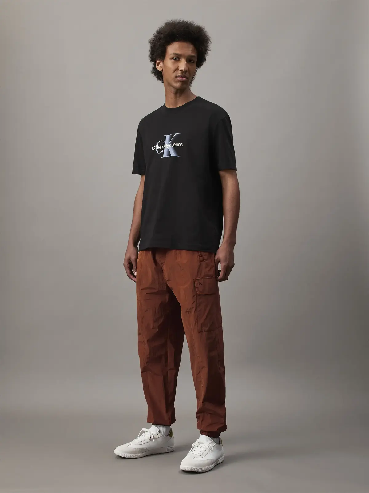 Calvin Klein MONOLOGO SHIFT TEE, BEH Siyah Erkek T-Shirt & Polo