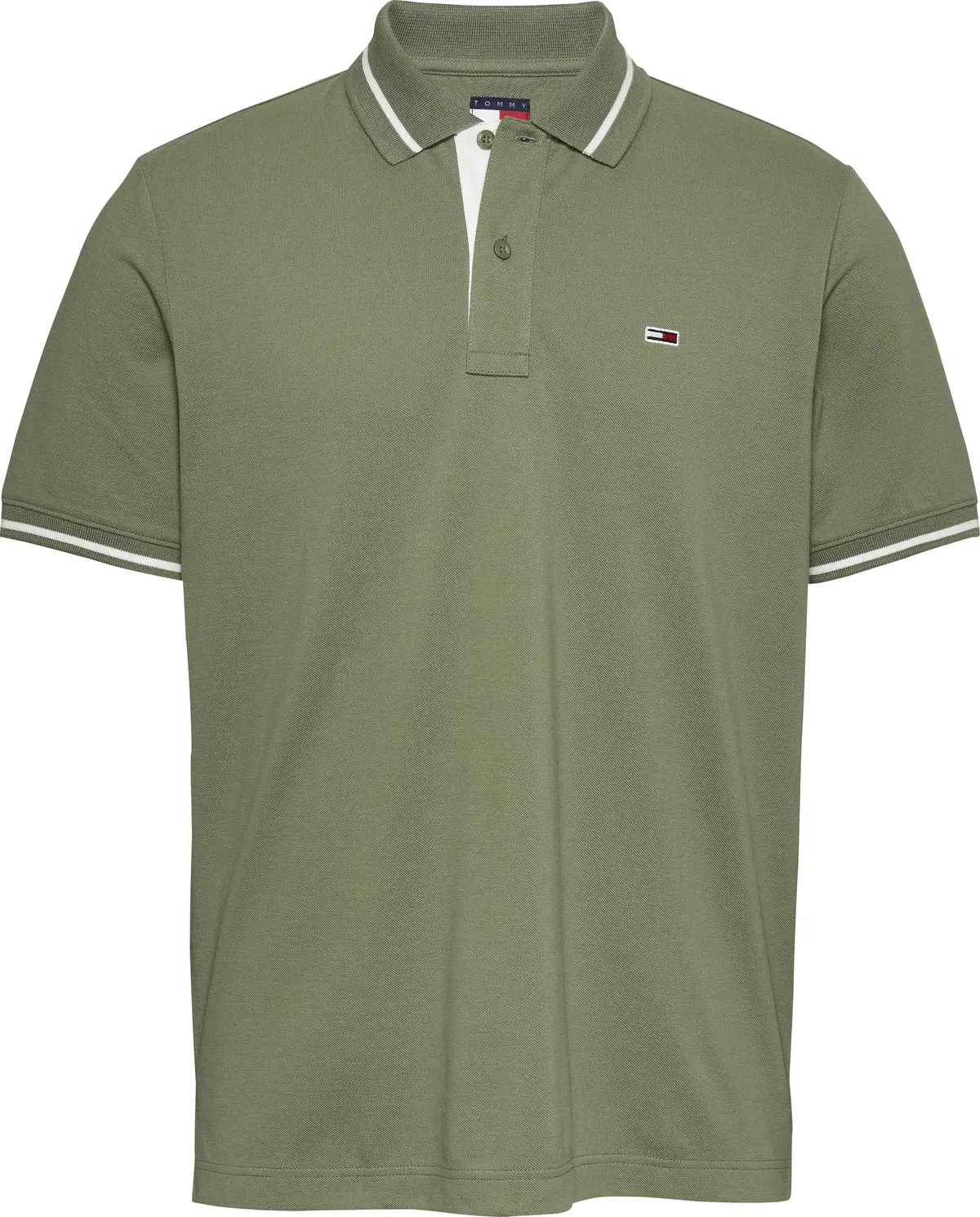 Tommy Hilfiger TJM REG TIPPED POLO, MR6 Yeşil Erkek T-Shirt & Polo