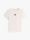 Tommy Hilfiger TJW SLIM BADGE RIB T, YBL Beyaz Kadın T-Shirt & Polo