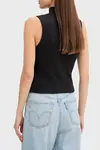 Calvin Klein A- WOVEN LABEL SL QZ TOP Siyah Kadın Tişört Calvin Klein A- WOVEN LABEL SL QZ TOP Siyah Kadın Tişört