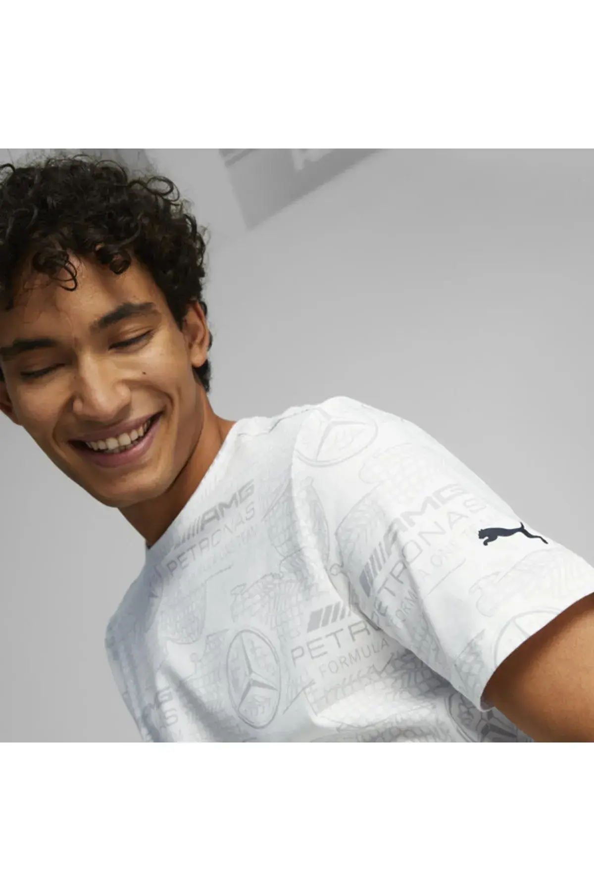 Puma Mapf1 Aop Logo Tee Beyaz Erkek T-Shirt