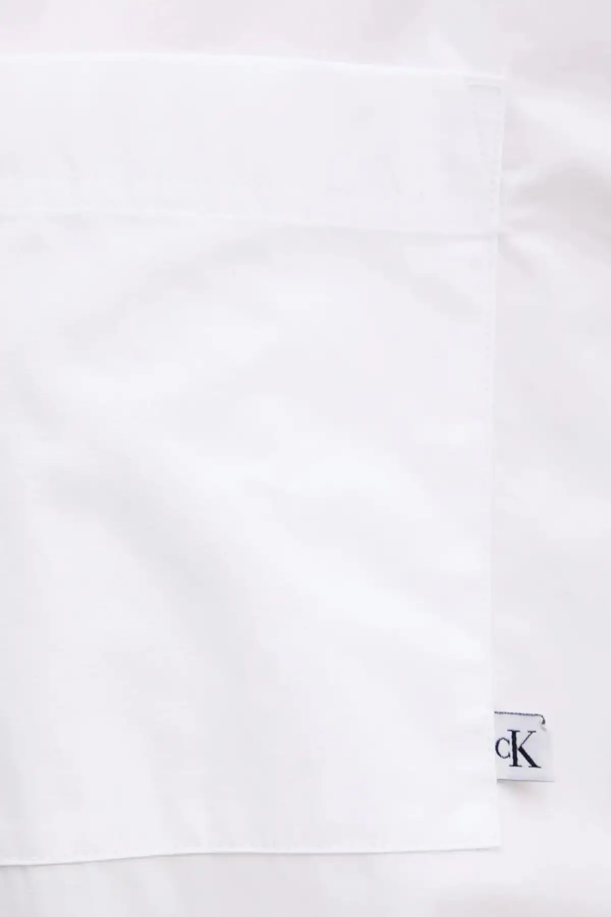 Calvin Klein Cotton Oversized Mini Shirtdress Beyaz Kadın Elbise